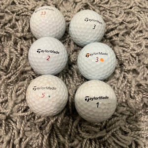 6 PACK Used TaylorMade Golf Balls