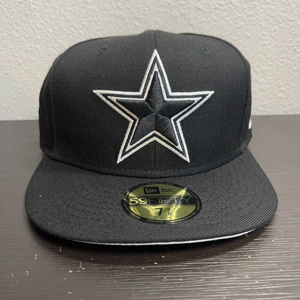 Dallas Cowboys New Era 59FIFTY Fitted Hat Cap Tonal White Black