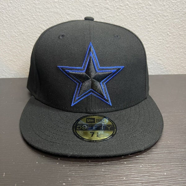 Dallas Cowboys New Era 59FIFTY Fitted Hat Cap Tonal Blue Black Star 7 3/4  Rare