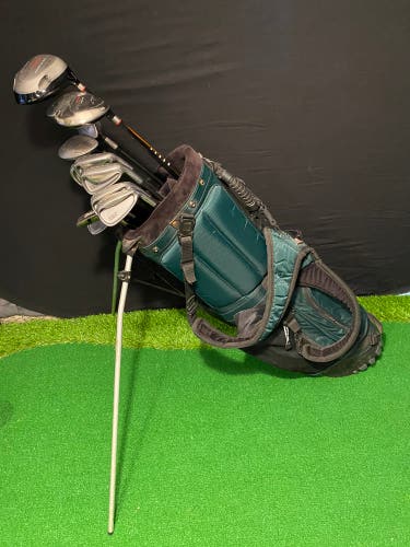 Mens right handed Adams Golf idea and Redline RPM complete golf club set
