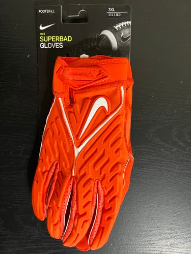 Nike Superbad Football Gloves Team Orange Men's Size XXXL
