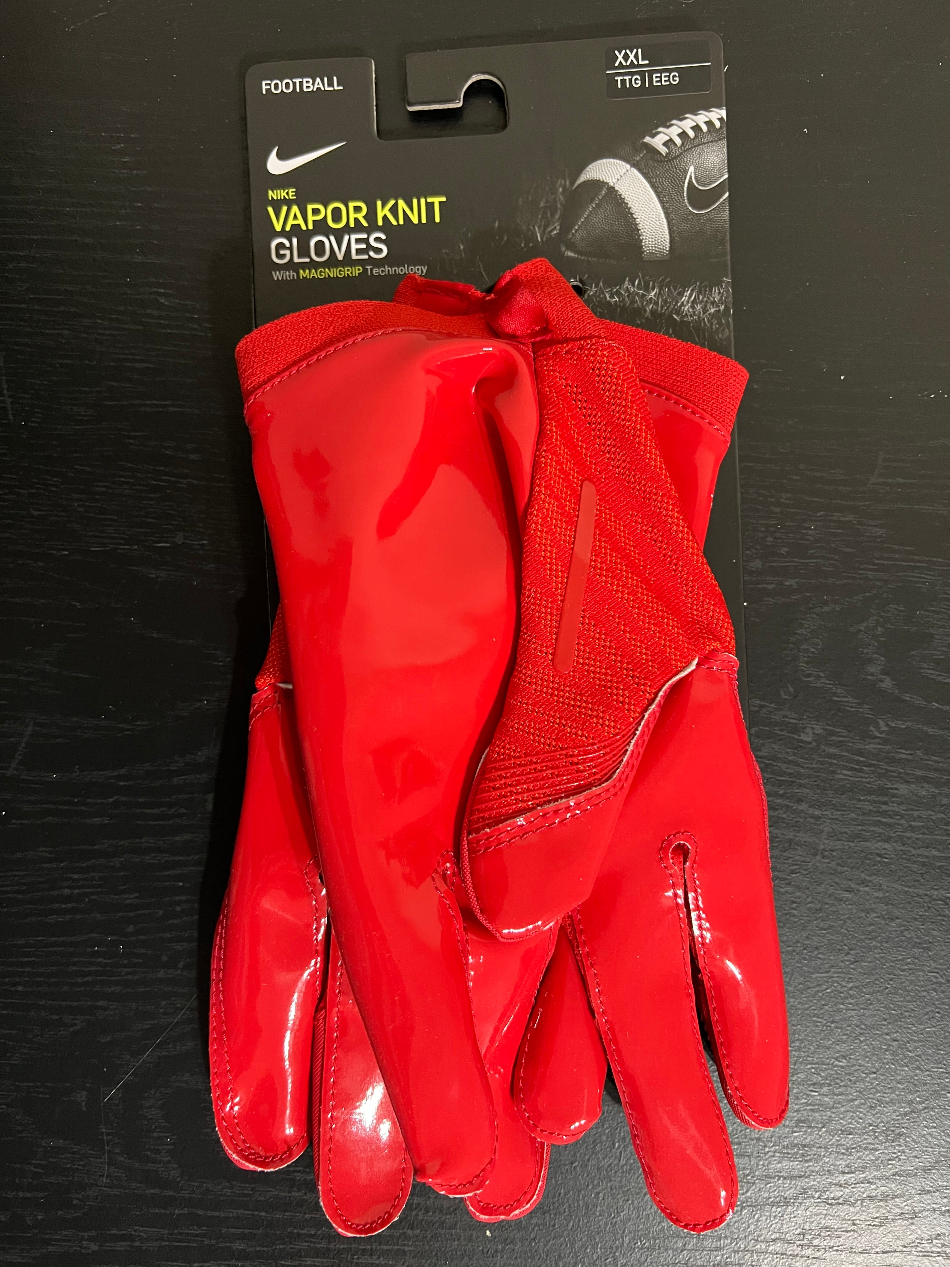 Nike Vapor Knit Elite Magnagrip Football Receiver Gloves Red Size XXL |  SidelineSwap