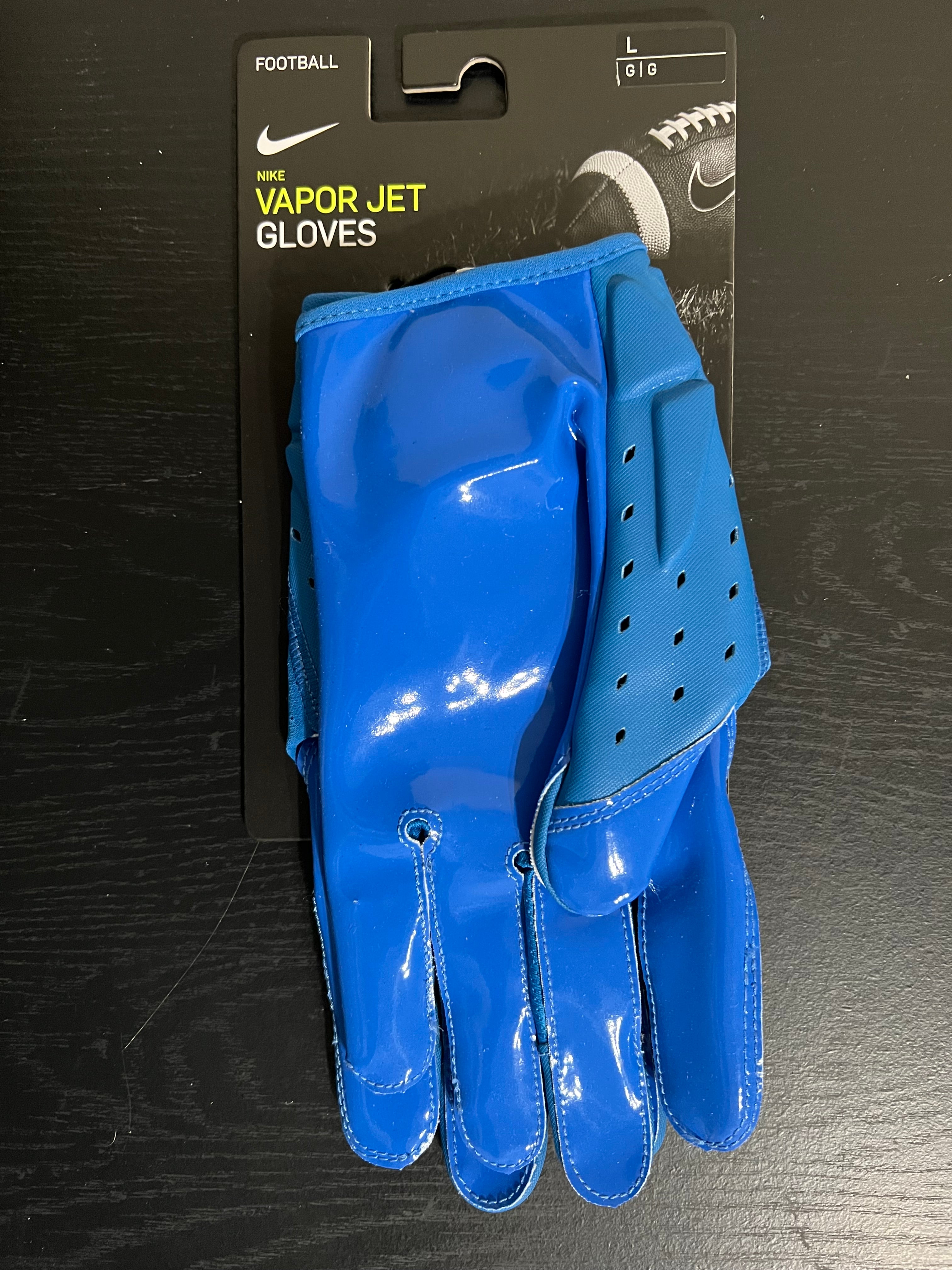Nike Vapor Jet 6.0 Football Gloves Blue Men's Size L | SidelineSwap