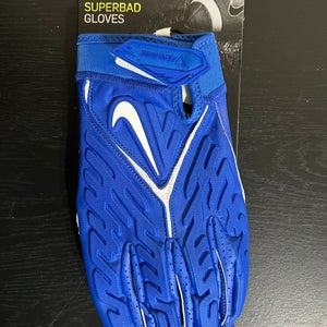 NIKE SuperBad 6.0 Padded Football Gloves DM0053-468 Blue Size XXXL