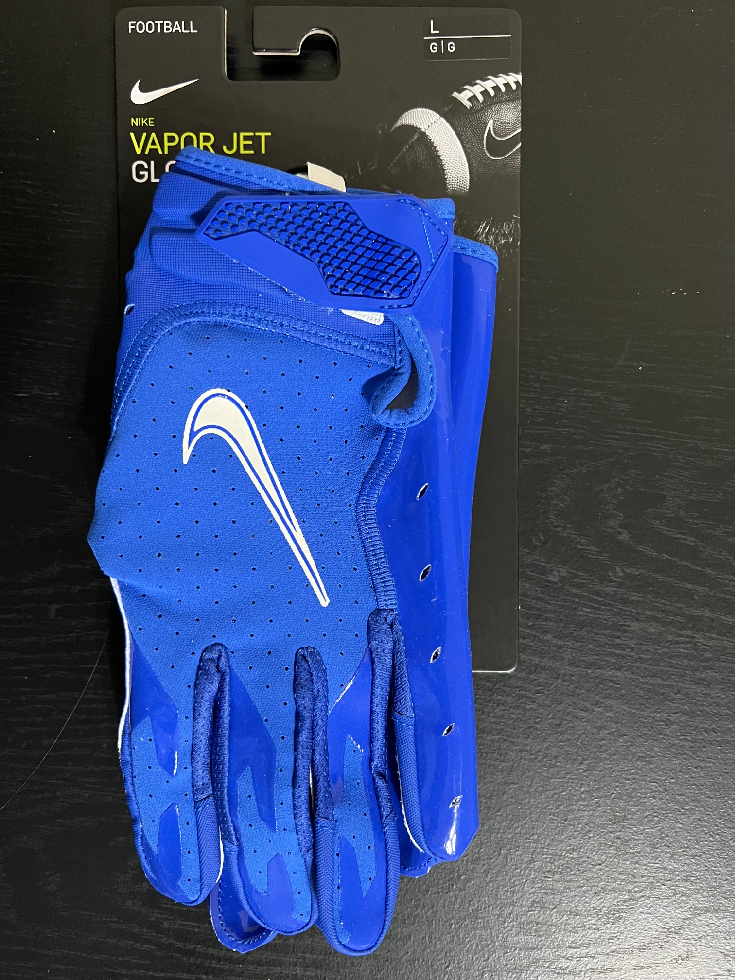 Nike Vapor Jet 6.0 NFL Reciever Football Gloves Blue Mens Size XL
