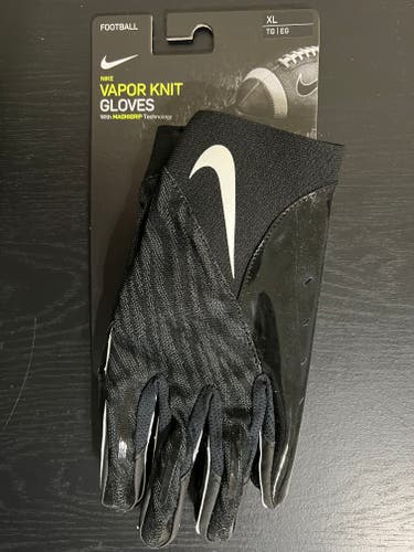 Nike Vapor Knit Football Gloves Receiver Black Size XL