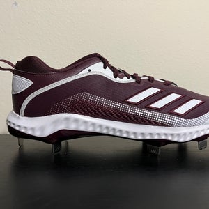 adidas Icon 6 Bounce Men's Fv9351 Baseball Cleats Size 12 Maroon/White