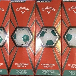 10x Callaway Chrome Soft With Truvis Green &White 12 Pack Golf Balls -(120 Balls