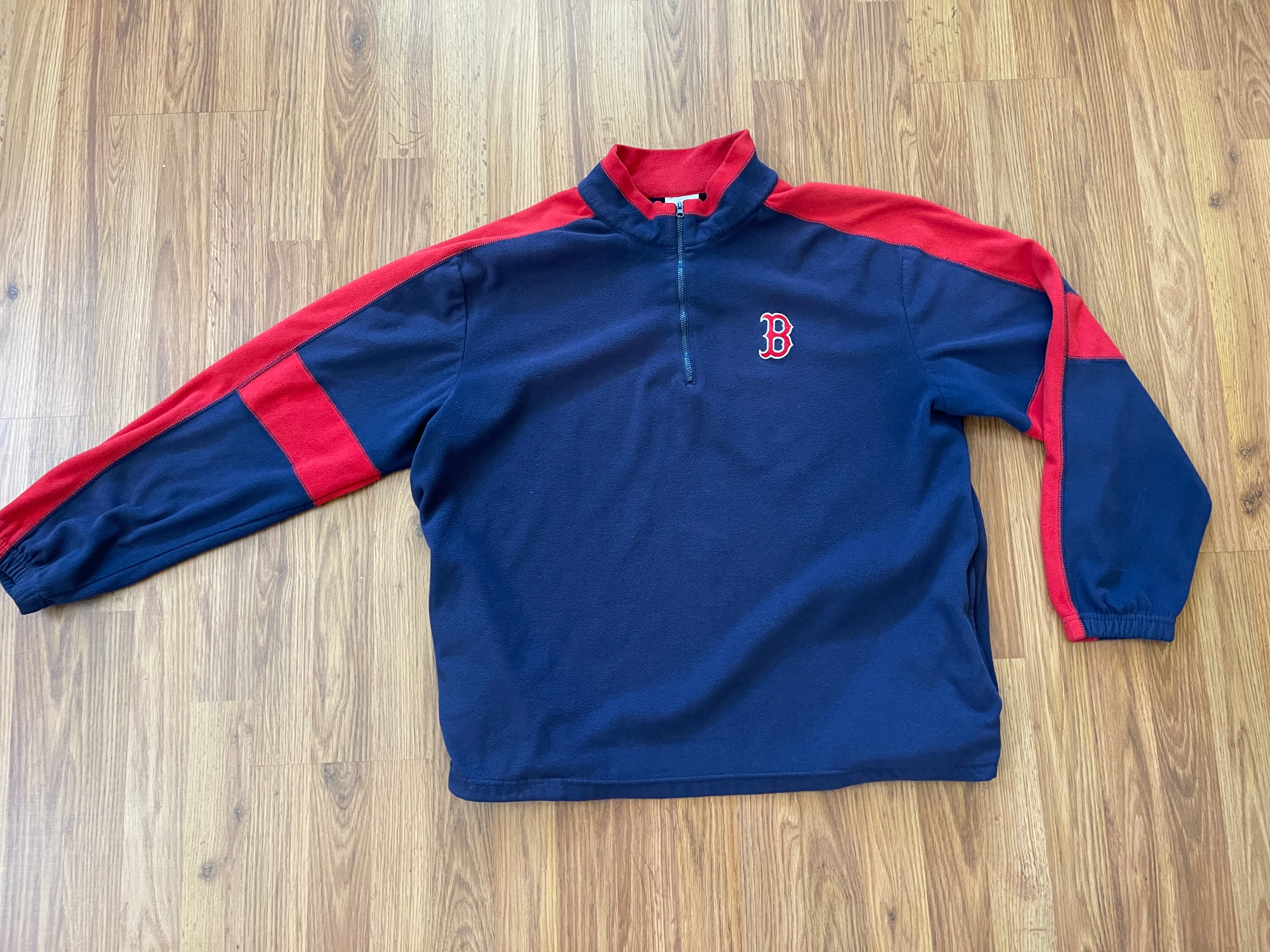 NWT mens 4X majestic boston red sox 1/4 zip fleece pullover MLB