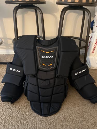 RARE USED Once CCM PRO Stock Goalie Chest Protector W/ Kay Whitmore Signature