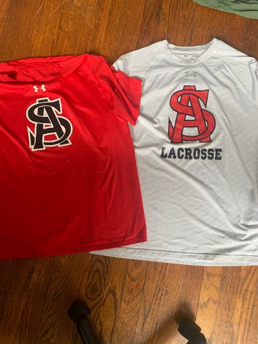 2 Spalding Lacrosse Shooter Shirts