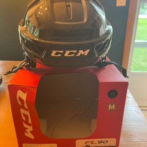 New CCM FL90 black hockey helmet