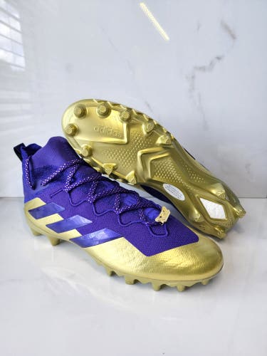 Adidas Freak Ultra 20 Primeknit Boost Football Cleats Gold Blue