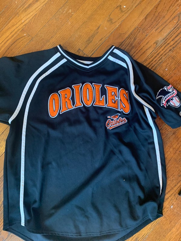 Baltimore Orioles Leather Jacket Mens Large Black MLB Baseball
