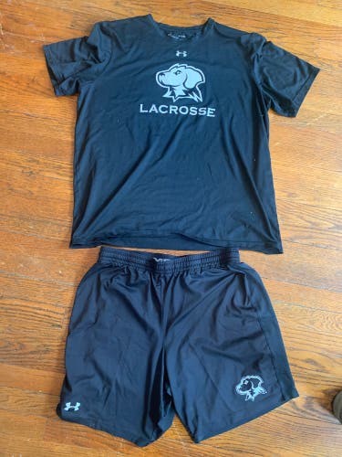 Umbc lacrosse team issued shirt and shorts