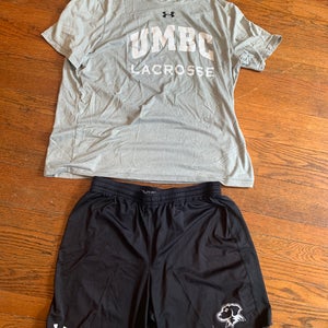 Umbc lacrosse team issued shirt and shorts