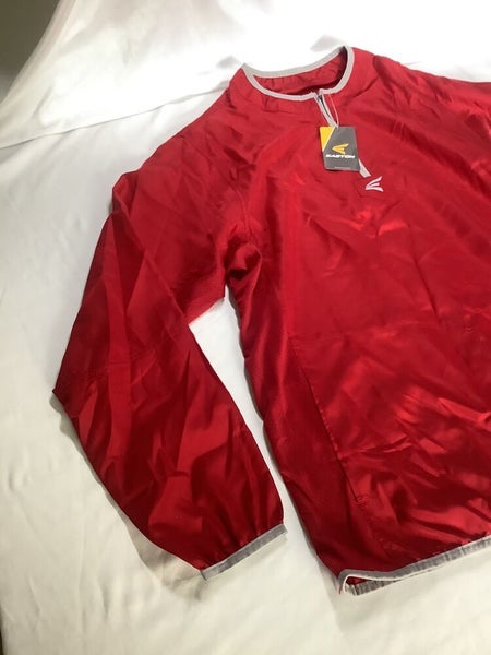 New Easton Adult M5 Baseball Cage Long Sleeve Jacket Red / Gray Mens Sz M Box E