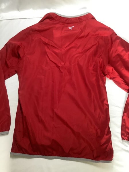 New Easton Adult M5 Baseball Cage Long Sleeve Jacket Red / Gray Mens Sz M Box E