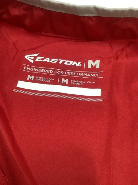 New Easton Adult M5 Baseball Cage Long Sleeve Jacket Red / Gray Mens Sz M Box E