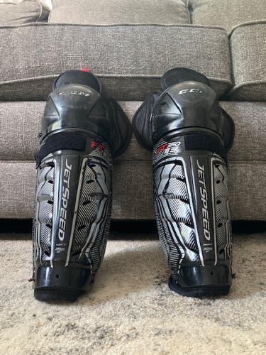 Used CCM JetSpeed FT350 Junior Shin Pads 12"