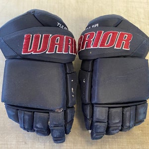 Warrior Alpha DX Pro Stock 14" Hockey Gloves Navy Blue OILERS 8939