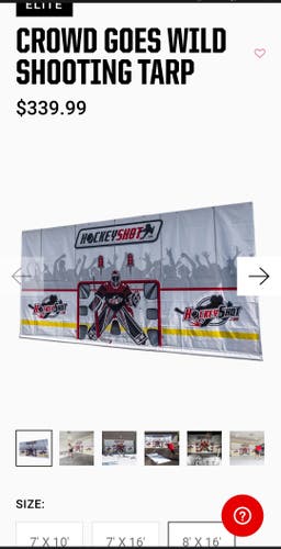 Hockeyshot heavyweight Shooting Tarp 16' l x8' h
