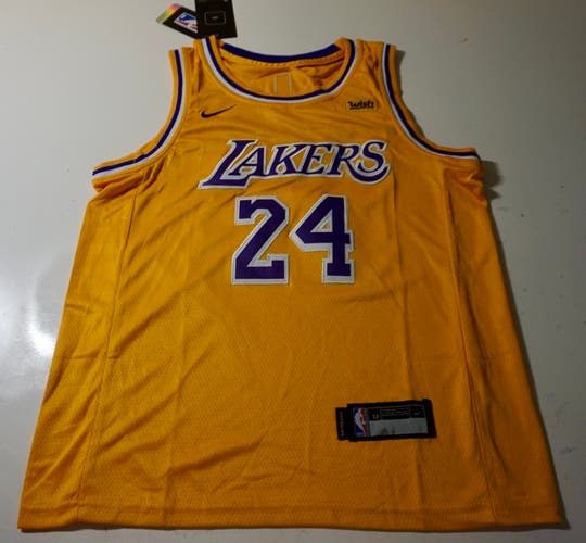 LAKERS BRYANT BASKETBALL REPLICA JERSEY New YOUTH MEDIUM #24