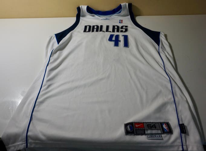 DALLAS NOWITZKI BASKETBALL REPLICA JERSEY New MEN'S 54 +4 LENGTH #41 2XL