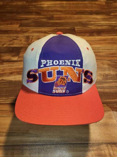 Vintage Rare Phoenix Suns Starter Tri Power NBA Sports Color Block Hat Snapback