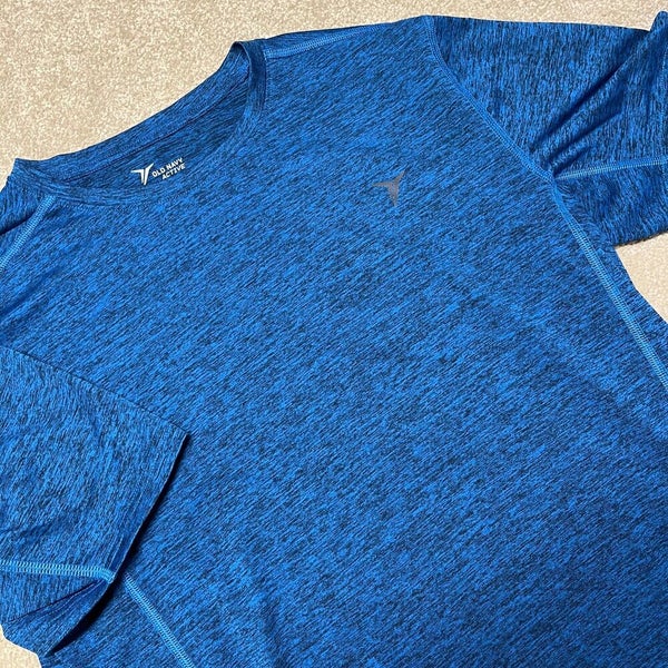 Old Navy Active T Shirt Men Medium Adult Blue Light Run Jog Retro Gym Work Out