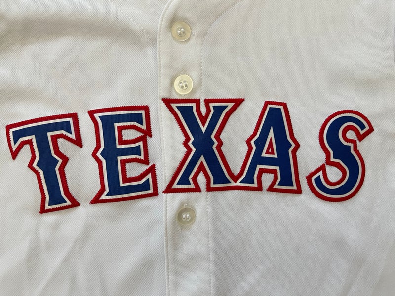 Vtg 90s MLB Texas Rangers Majestic V-neck Baseball Jersey 7 