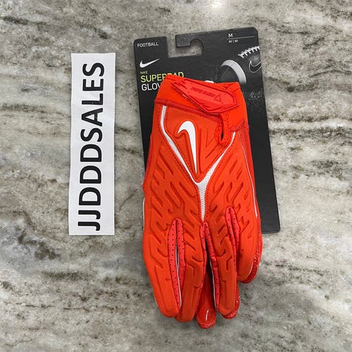 Nike Superbad 6.0 Padded Football Receiver Gloves Orange DM0053-844 Size Medium NWT $68.50