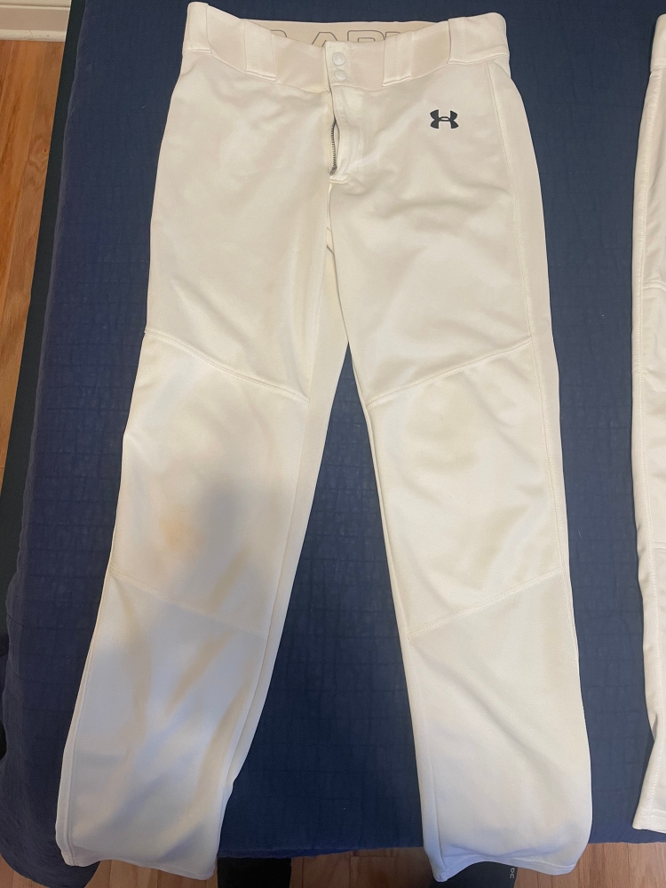 New Under Armor Youth baseball pants YXL White