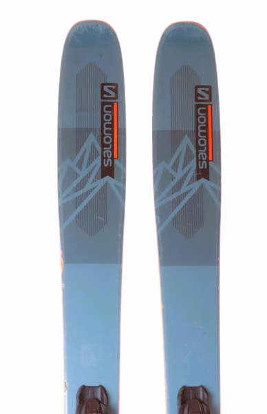 Used 2022 Salomon QST 98 skis w/ Marker Squire 11 bindings, Size