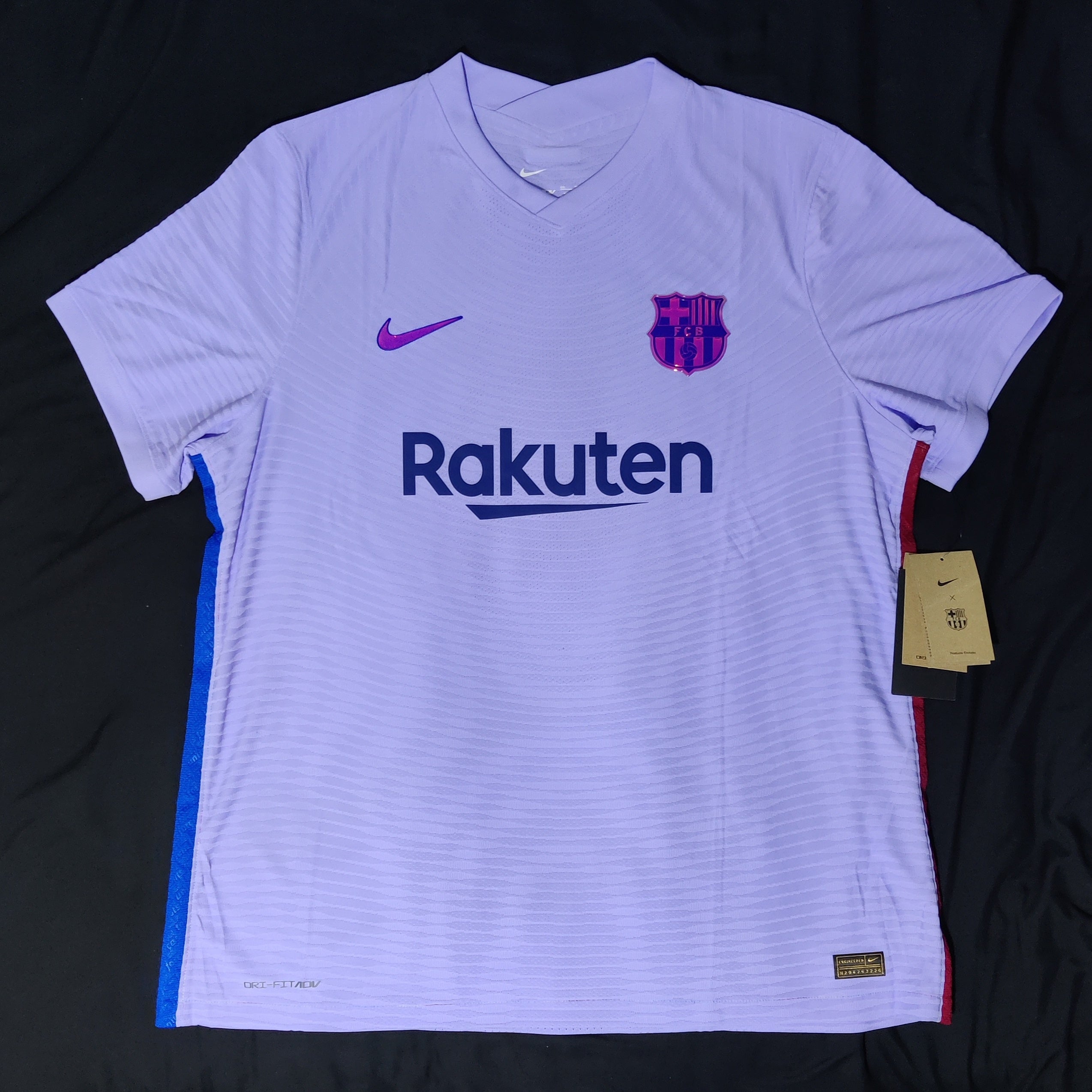 Nike FC Barcelona Purple Pulse Away Jersey Sz Large Soccer Football CV8181  580