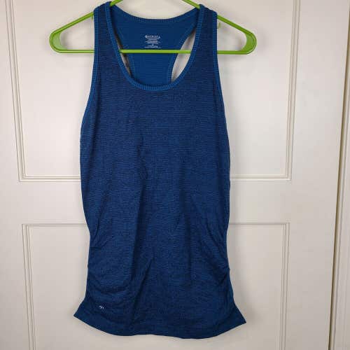 Athleta Sleeveless Racer Back Rouched Side Tank Top Women's Blue Size: S