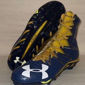 Under Armour football cleats navy/Gold size 13.5