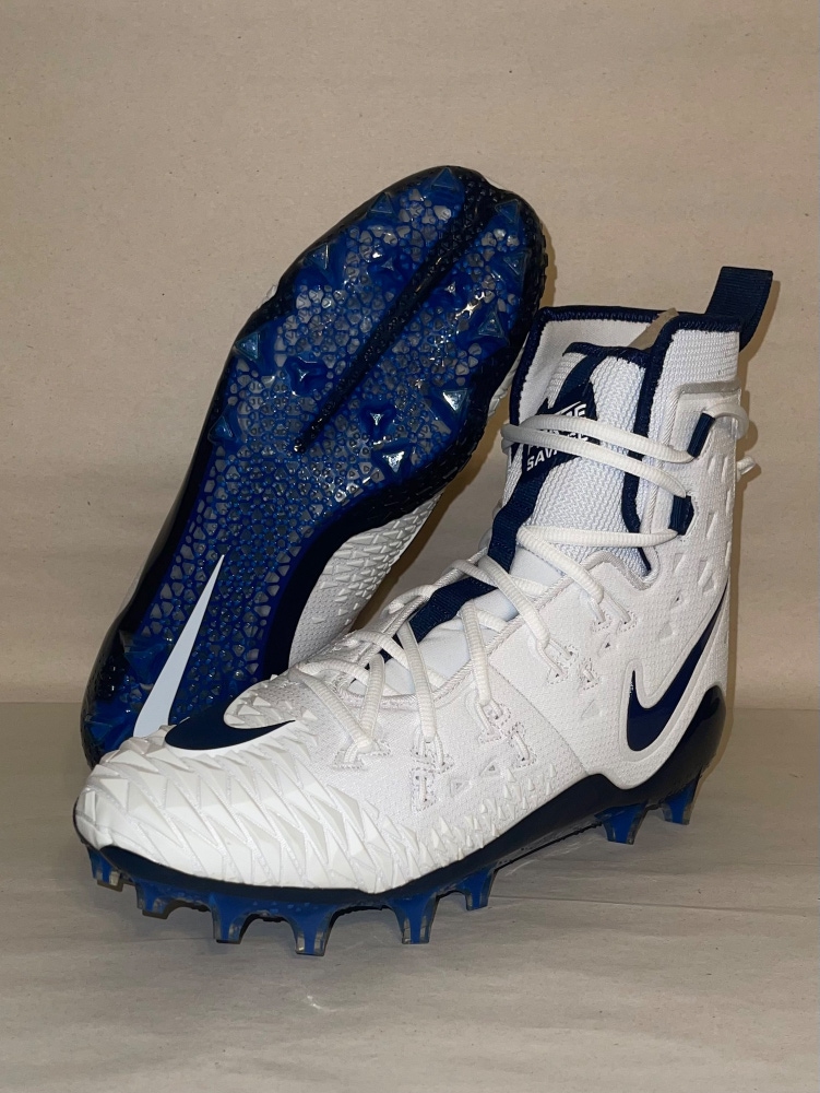 Nike Force savage elite football cleats size blue/white 10