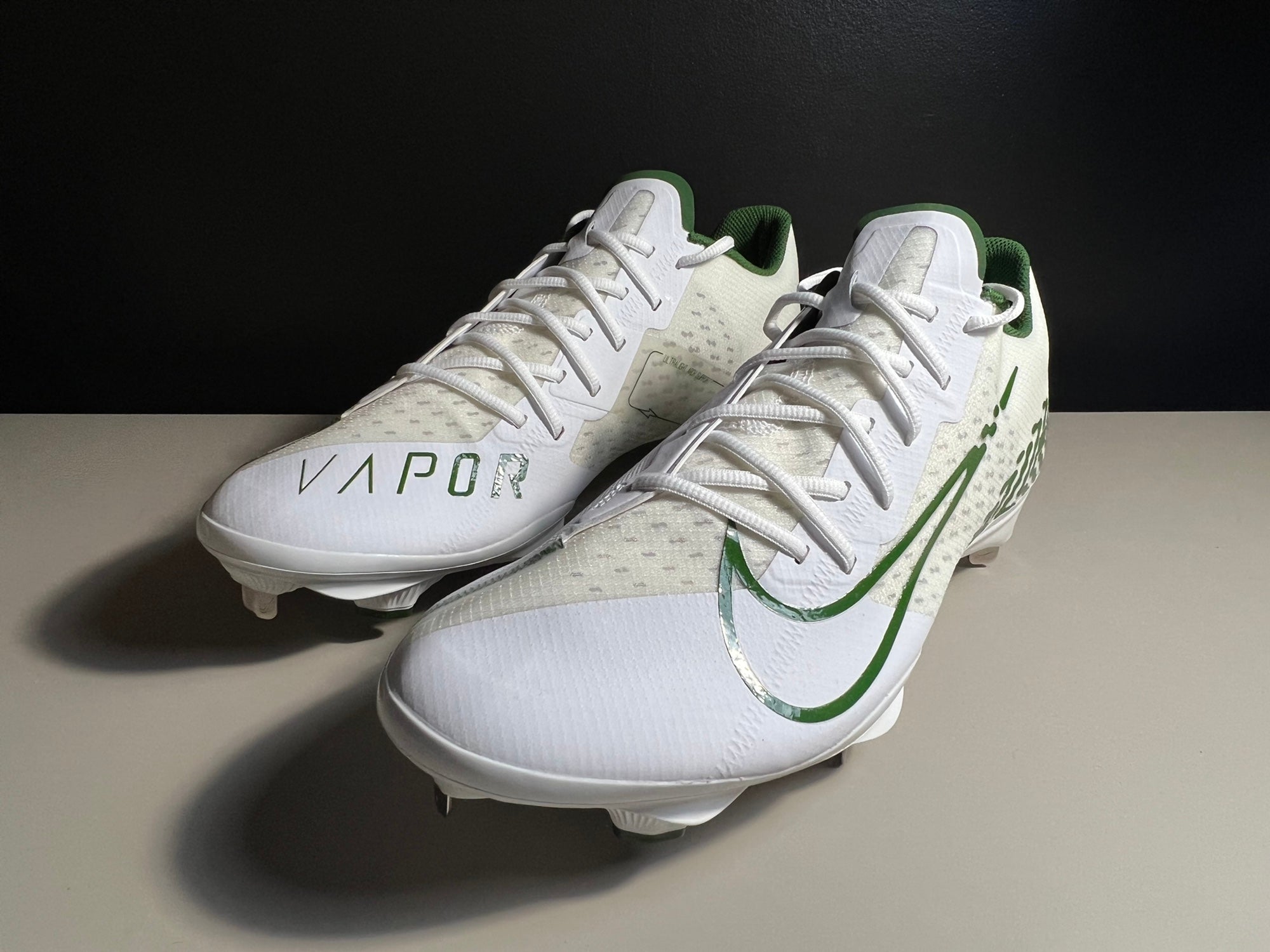 Nike React Vapor Ultrafly Elite 4 Cleats White Green DA0701-102 