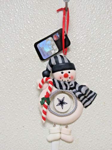 NFL Dallas Cowboys Clay Dough Snowman Christmas Ornament by Team Sports America