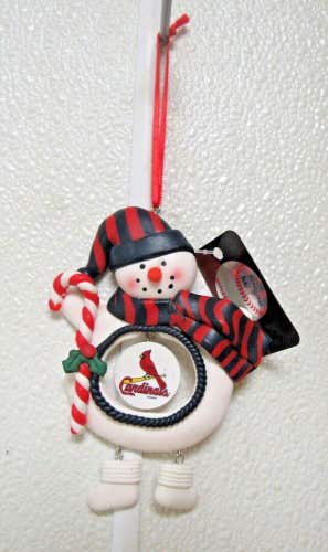 MLB St.Louis Cardinals Clay Dough Snowman Christmas Ornament Team Sports America