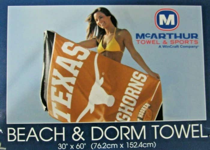 NCAA Texas Longhorns Beach Towel Vertical Logo & Name 30" by 60" by WinCraft