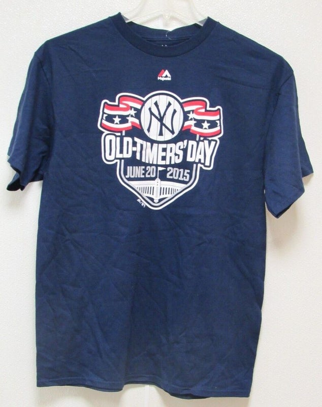 MLB New York Yankees Old-Timers' Day Yankee Stadium 2015 T-Shirt Blue Size Large