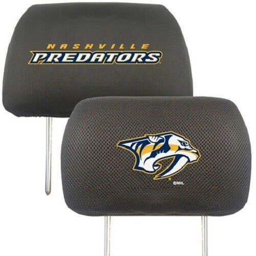 NHL Nashville Predators Headrest Cover Double Side Embroidered Pair by Fanmats