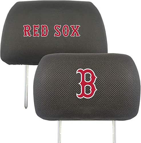 MLB Boston Red Sox Headrest Cover Double Side Embroidered Pair by Fanmats