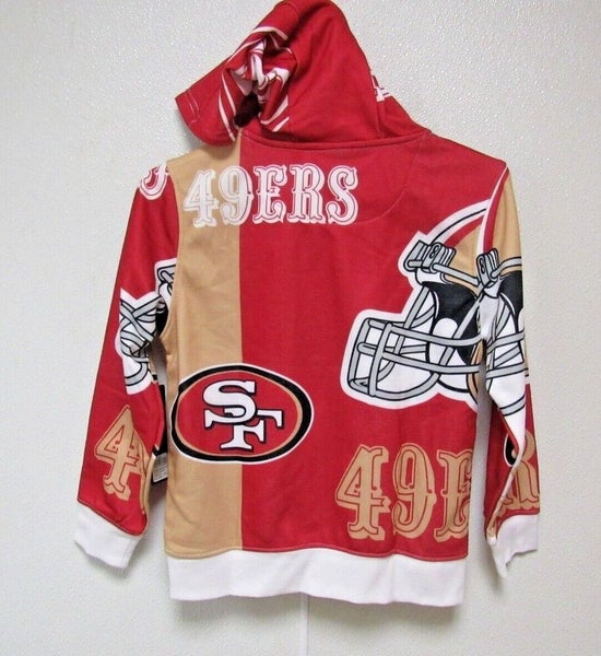 NFL San Francisco 49ers Red Hooded Pullover Sweatshirt Helmet S(8)