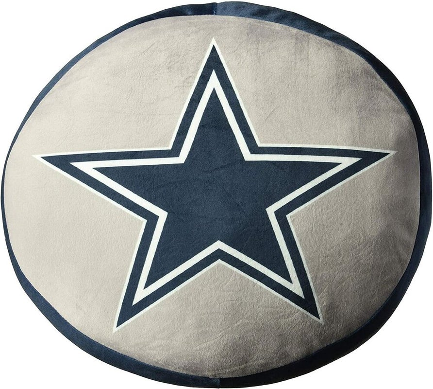 NFL Dallas Cowboys Logo on 16" Diameter Cloud Pillow Throw Pillow by Northwest
