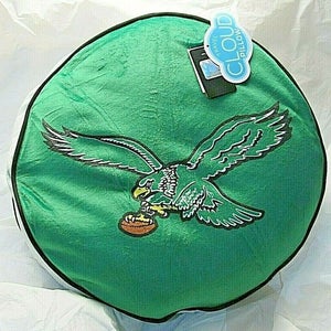 NFL Philadelphia Eagle Throwback Logo on 16" Diameter Cloud Pillow by Northwest