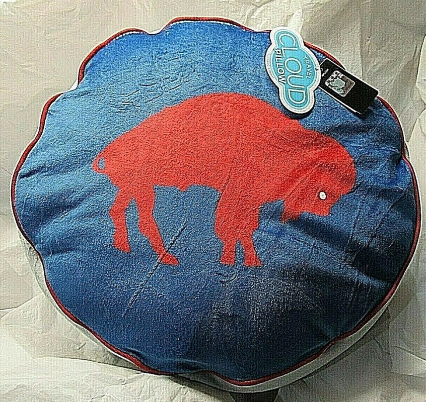 NFL Buffalo Bills Throwback Logo on 16" Diameter Cloud Pillow by Northwest