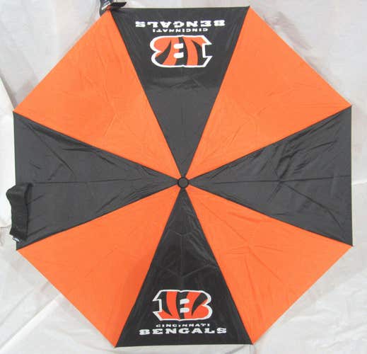 NFL Travel Umbrella Cincinnati Bengals Orange and Black McArthur For Windcraft